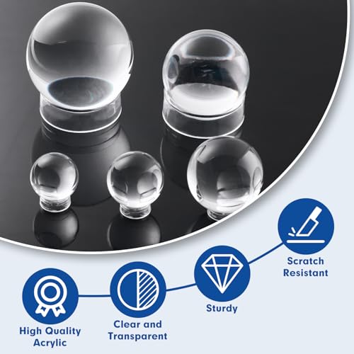120 Pcs Baseball Holder Ring Stand 0.6/1.22/1.77 Inch Round Acrylic Stands, Small Display Stand Ring Clear Sphere Holder for Small Balls, Baseball, Golf Ball, Crystal Ball, Egg Stand, Marble, Softball - size: Stand: 0.6 1.22 1.77 in-120 pcs