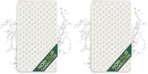 Epica Non Slip Bathtub Mat | Real Rubber Bath Mat for Tub, Shower, Baby Safety, Kids, Pet Dog, Soft No-Slip Nonskid, 16” x 28 (Pack of 2) - size: 28" x 16" (Square) (Pack of 2)