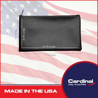 Multi-Purpose Zipper Bag, Black, 11 x 6 Inch - color: Black