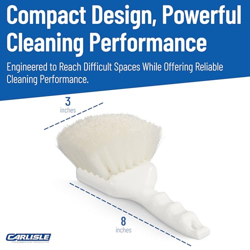 Sparta Nylon Utility Scrub Brush, 8 Inch, White - color: White/White