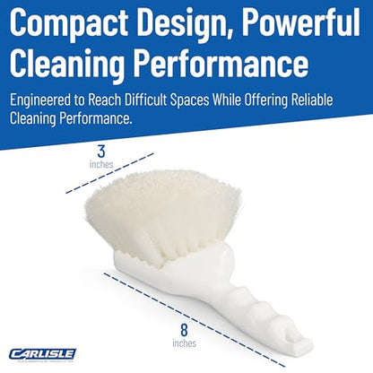 Sparta Nylon Utility Scrub Brush, 8 Inch, White - color: White/White