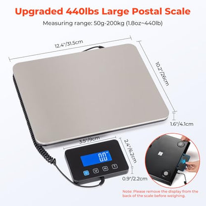 MUNBYN 660lb/1.8oz Shipping Scale, Digital Postal Scale for Packages