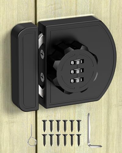 Combination Cabinet Lock, Keyless Code Lock, Black, 1 Pack - color: Black-1PC