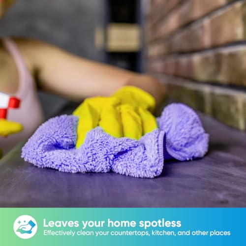 HOMEXCEL Purple Microfiber Cleaning Cloth, Microfiber Towels for Car,12 PK - color: Purple