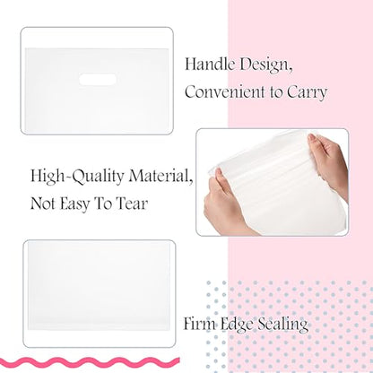 Kosiz 1000 Pcs Plastic Merchandise Shopping Bag Bulk 9 x 12'', Clear - color: Clear