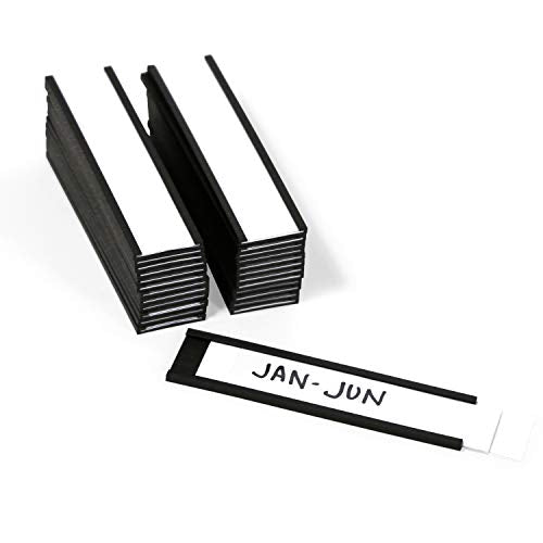 SmartSign Magnetic 'C' Channel Label Holders for Metal Racks and Shelves | 1" x 4" Pack of 25 - size: 1" x 4"