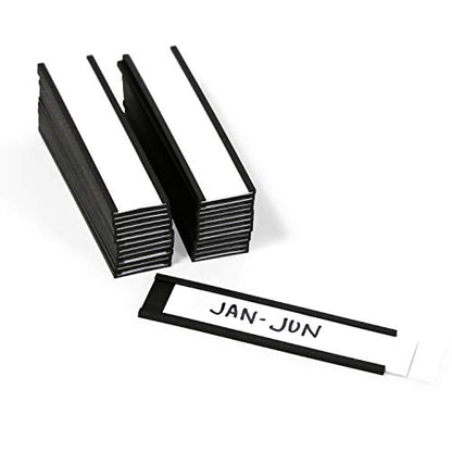SmartSign Magnetic 'C' Channel Label Holders for Metal Racks and Shelves | 1" x 4" Pack of 25 - size: 1" x 4"