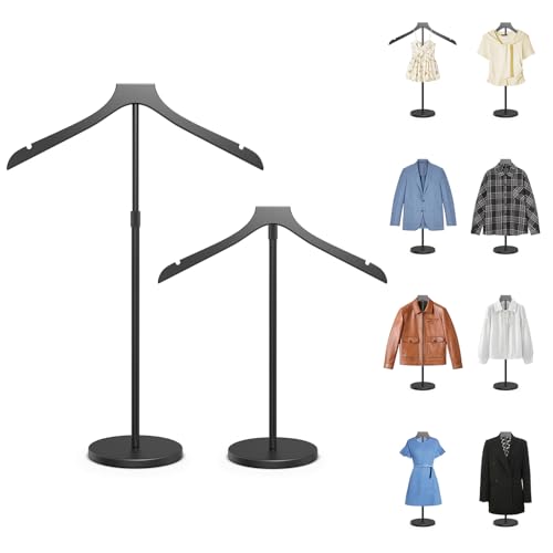 2 Pack Mannequin Torso, 20-34 Inch Adjustable Shirt Display Stand, Black - size: 2 Pack