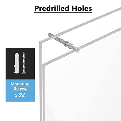 MaxGear Acrylic Wall Mount Sign Holder, 8.5 x 11 Vertical, 12 Pack - size: 8.5"x11"-12Pack