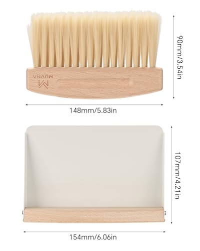 Coffee Brush & Dustpan Set, White - Small, Magnetic Snap-Together Storage - color: White, size: Upgraded