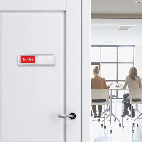 In Use or Available Door Sign for Home Office Restroom Conference Hospital - color: Silver in Use Available