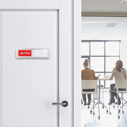 In Use or Available Door Sign for Home Office Restroom Conference Hospital - color: Silver in Use Available