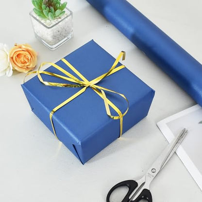 BEISHIDA Royal Blue Pearly-Lustre Gift Wrapping Paper Roll for Gift Packing - color: shimmer-royalblue