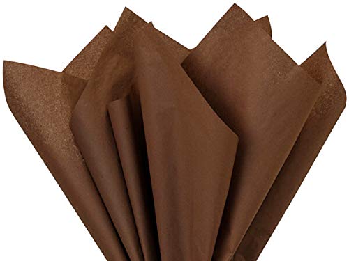 Chocolate Tissue Paper Squares, Bulk 10 Sheets, Premium Gift Wrap and Art Supplies for Birthdays, Holidays, or Presents by Feronia packaging, Large 15 Inch x 20 Inch Made in USA - color: Chocolate