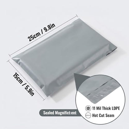 1Pc 100Pcs Thick Grey Mailing Bags, Tamper-Evident Anti-Opening Courier Bags for E-Commerce Shipping & Packaging