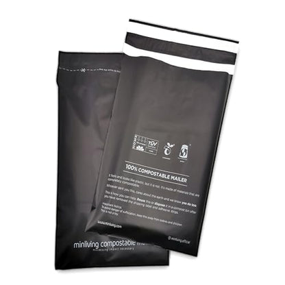 Biodegradable Poly Mailers 6x9, Compostable Shipping Bags 50pk - size: S, 50 Pack
