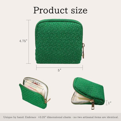 Stratalife Small Travel Jewelry Case, Qulited Storgae Pouch - color: Quilted Green
