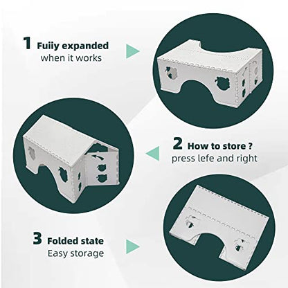 Foldable Toilet Stool, 7inch Bathroom Squatty Posture Poop Stool, A Good Helper to Effective Relief of Constipation, Easy to Storage Toilet Squat Stool. - color: Light Gray