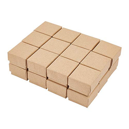 PH PandaHall 48 Pack Ring Gift Box, 1.5x1.5x1.1 Inch Jewelry Gift Boxes Square Cardboard Jewelry Box with Foam Small Earring Packing Boxes for Selling Mother's Day Wedding Birthday Business