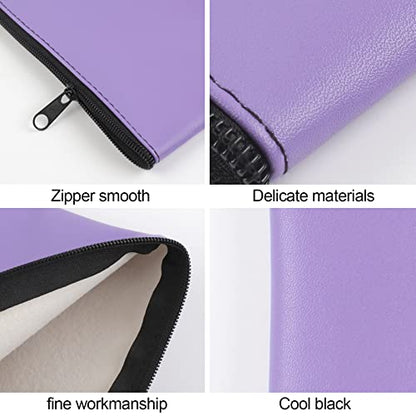 2 Pieces Money Bags with Zipper, 11x6.1 inch Money Pouch, Bank Bag, Cash Bag, Check Wallet, Cosmetics(Purple) - color: Purple, size: 2 Pieces
