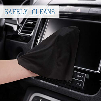 Frienda 12 Pack Microfiber Cleaning Cloth,Black - color: Black
