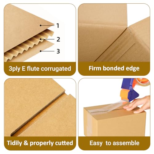 zmybcpack 40 pack 7x5x4 inch Cardboard Box Mailers, Kraft Shipping Boxes - size: 40 pack 7"x5"x4"