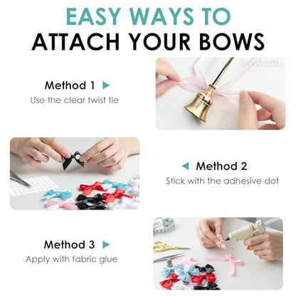 3.5" Red Satin Ribbon Bows (50 Packs) - color: Red, size: 3.5 Inch - 50pcs