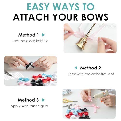 4.5" White Satin Ribbon Bows (30 Packs) - color: White, size: 4.5 Inch - 30pcs