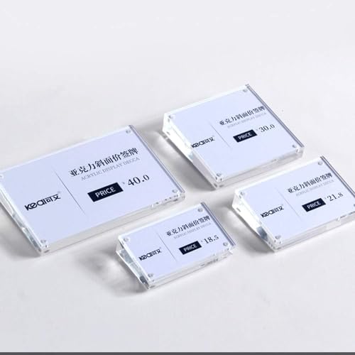 Acrylic Label Holder Price Tag Displays (90*55mm/3.54x2.17 inches)