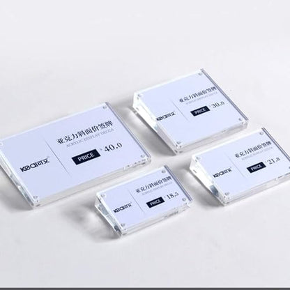 Acrylic Label Holder Price Tag Displays (90*55mm/3.54x2.17 inches)