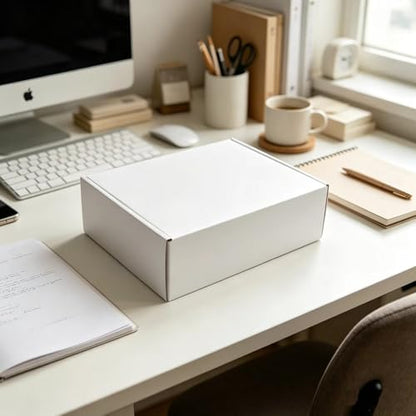 White Shipping Packaging MEIANJU Hard Cardboard Shipping Box Gift Wrap Boxes - color: White-20PCS