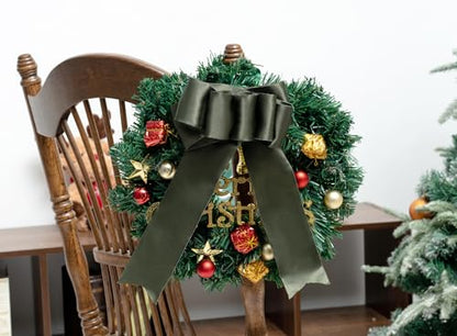 Keypan Moss Green Satin Ribbon Double-Faced Wired 2-1/2 Inch x 10 Yards - color: Moss Green, size: 2-1/2"