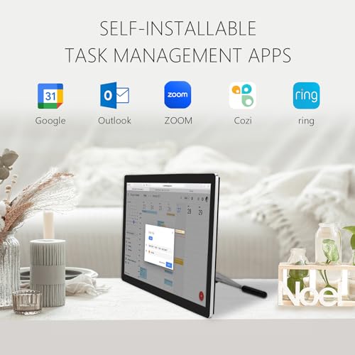 15.6 to 27 inch Touchscreen Digital Calendar & Wall Planners, Smart Whiteboard Calendar for Chore Chart & Work Schedule, Built in Speakers and Camera, Include Wall Mount & Desk Stand (23.8-inch) - size: 23.8-inch