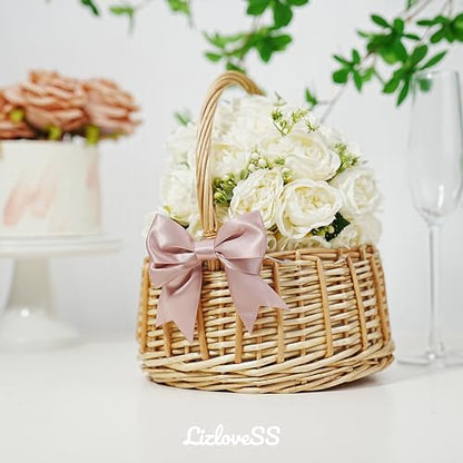 Pre-Tied Dusty Rose Bows with Twist Ties 3.5 Inch, 24 Pack - color: Dusty Rose