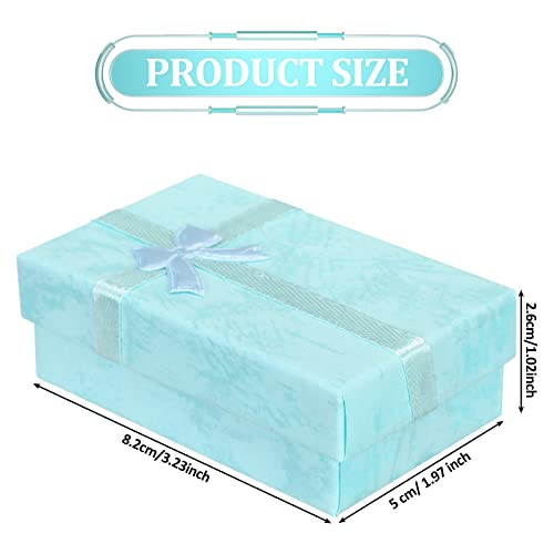 Batiyeer 72 Pcs Small Jewelry Ring Earring Bulk Gift Box with Ribbon Bow