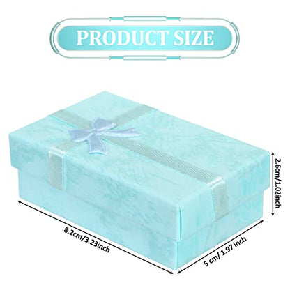 Batiyeer 72 Pcs Small Jewelry Ring Earring Bulk Gift Box with Ribbon Bow