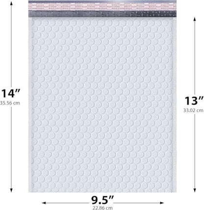 Bubble Mailers 10x13, Self Seal Poly Padded Envelopes, 100 Pack Bulk - color: White, size: 10x13" / 100 Pack