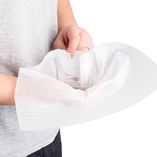 12 x 12 Inches (100 Count) Cushioning Foam Wrap Sheets Moving Supplies Packing Cushion Foam Packing Material for Dishes, Plates, Glasses, Vases, Cups, All Purpose Protection, Storage(Ultra Thin)