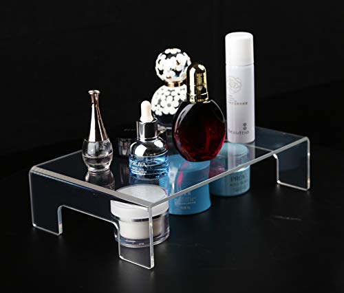 Jusalpha 6mm Thickness Clear Acrylic Display Riser with Tray Handles