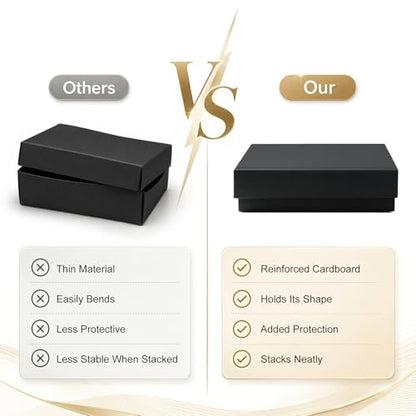 Jewelry Gift Boxes, 40 Pack 3.5x3.5x1 Inch, Black - color: Black, size: 3.5x3.5x1 Inch (Pack of 40)