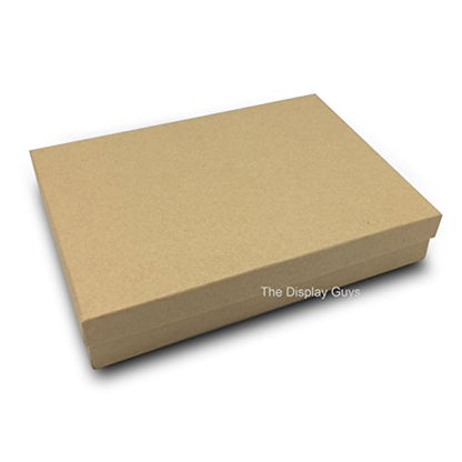 TheDisplayGuys 25 Cardboard Gift Jewelry Boxes w/Paddings #53-5.4x3.9x1 - color: Kraft Brown