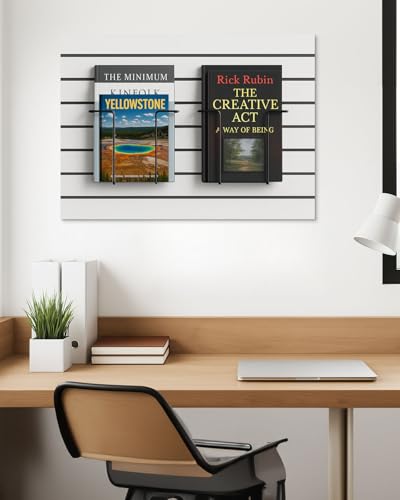 8 Pair Adjustable Literature Display for Slatwall - color: 8 Pair-Black