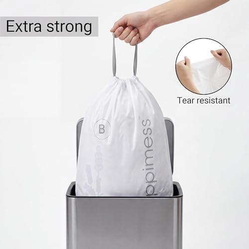 happimess 20-Count Lavender Scented 5.3 Gal Trash Bags, White - color: White (Lavender Scented), size: 20 Count (Pack of 1)
