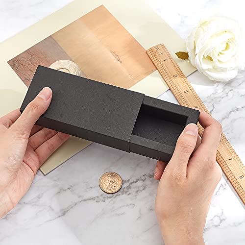 BENECREAT 12PCS Brown Kraft Packaging Drawer Box 4.8x2x1.5 Inch Cardboard Present Box for Lipstick, Small Perfume Essential Oil Bottle, Christmas, Festival Gift Packaging - color: Brown, size: 4.8 X 2 X 1.5 Inch (Pack of 12)