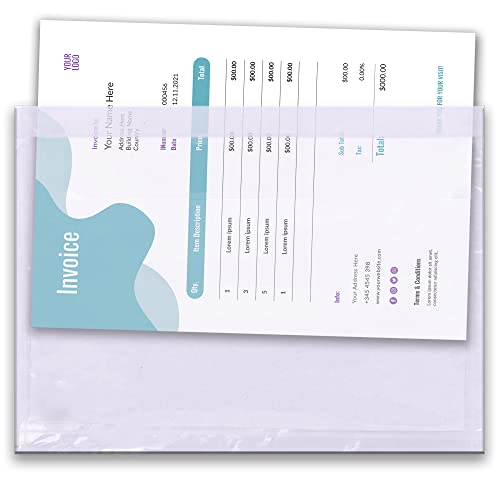 Triplast 100 x A4 Plain Document Enclosed Wallet (328 x 230 mm) | Peel & Seal Clear Plastic Envelopes/Sleeves/Pockets/Wallets | Attach Invoices, Packing Lists & Delivery Notes to Parcels