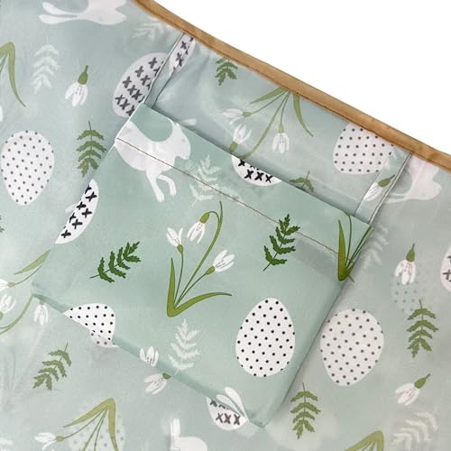 allydrew Medium Foldable Tote Nylon Reusable Grocery Bag (Set of 2) - color: Easter Bunny