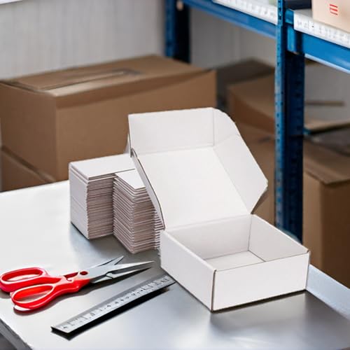 8x8x3 White Shipping Boxes for Small Business, Packing, 25 Pack - color: White, size: 8x8x3 Inch