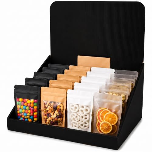Geetery 10 Pack Black Cardboard Storage Bins, 19 x 13 x 22.5 Inch Corrugated Cardboard Display Bins with Removable Header, Tabletop Organizer Boxes for Retail Shelves Office Organization Exhibition