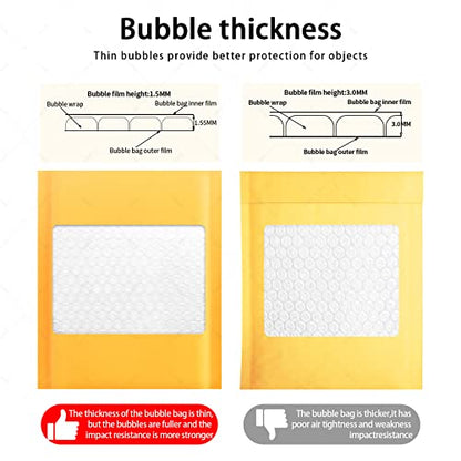 packbabol Kraft Bubble Mailers 8.5x11 Inch 50 Pcs,Small Self-Sealing Mail Shipping Bags,Yellow Padded Envelopes #2 - size: 8.5x11-50Pc