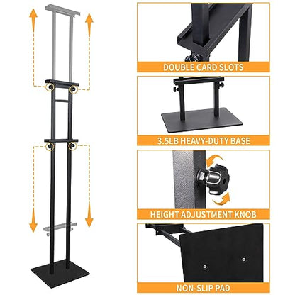 Poster Stand for Display, Adjustable Heavy Duty Poster Board Stand - size: Double-Pole Poster Stand 2 Pack
